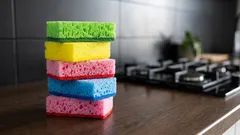 Modrá, zelená nebo žlutá: nikdy byste neuhodli, proč jsou kuchyňské houbičky různých barev.