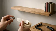 Plovoucí polička na dětské knížky bez vrtání: jednoduchý postup krok za krokem