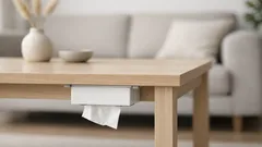 Jak schovat krabičku kapesníků, aby stůl vypadal čistě: 2 chytré triky bez vrtání