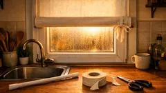 DIY roleta na malé okno bez šití a vrtání: zvládnete ji z látky a napínací tyče