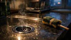 Jak vyčistit kuchyňský odtok od slizu za pár minut pomocí houbičky na tyčce