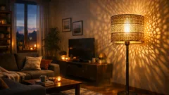 Jak proměnit starou stojací lampu na designový kousek pomocí mesh prostírání